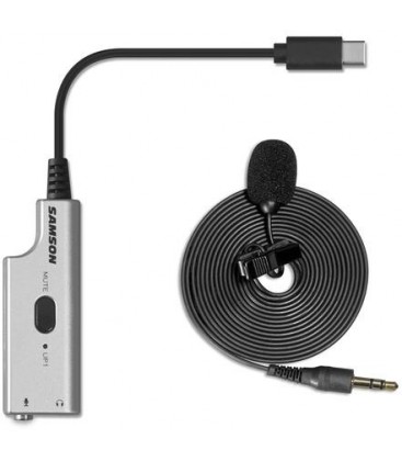 MICROFONO LAVALIER CON ADAPTADOR USB SAMSON LMU1