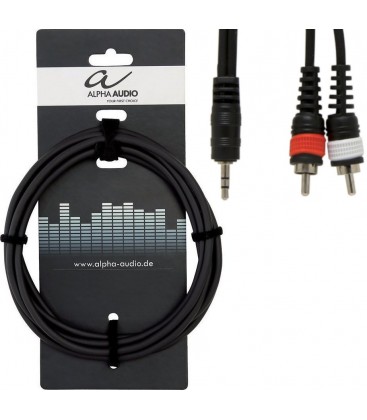 CABLE MINIJACK-2 RCA DE 1.5 M ALPHA AUDIO 190.160